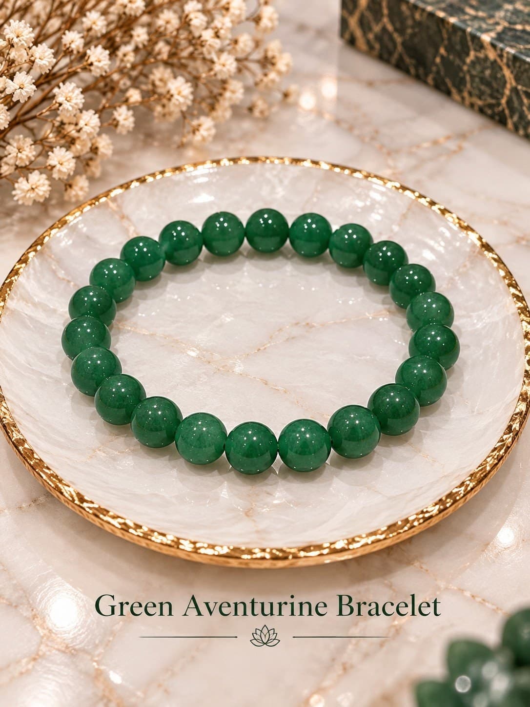 Green Aventurine Bracelet — 8mm - Image 1