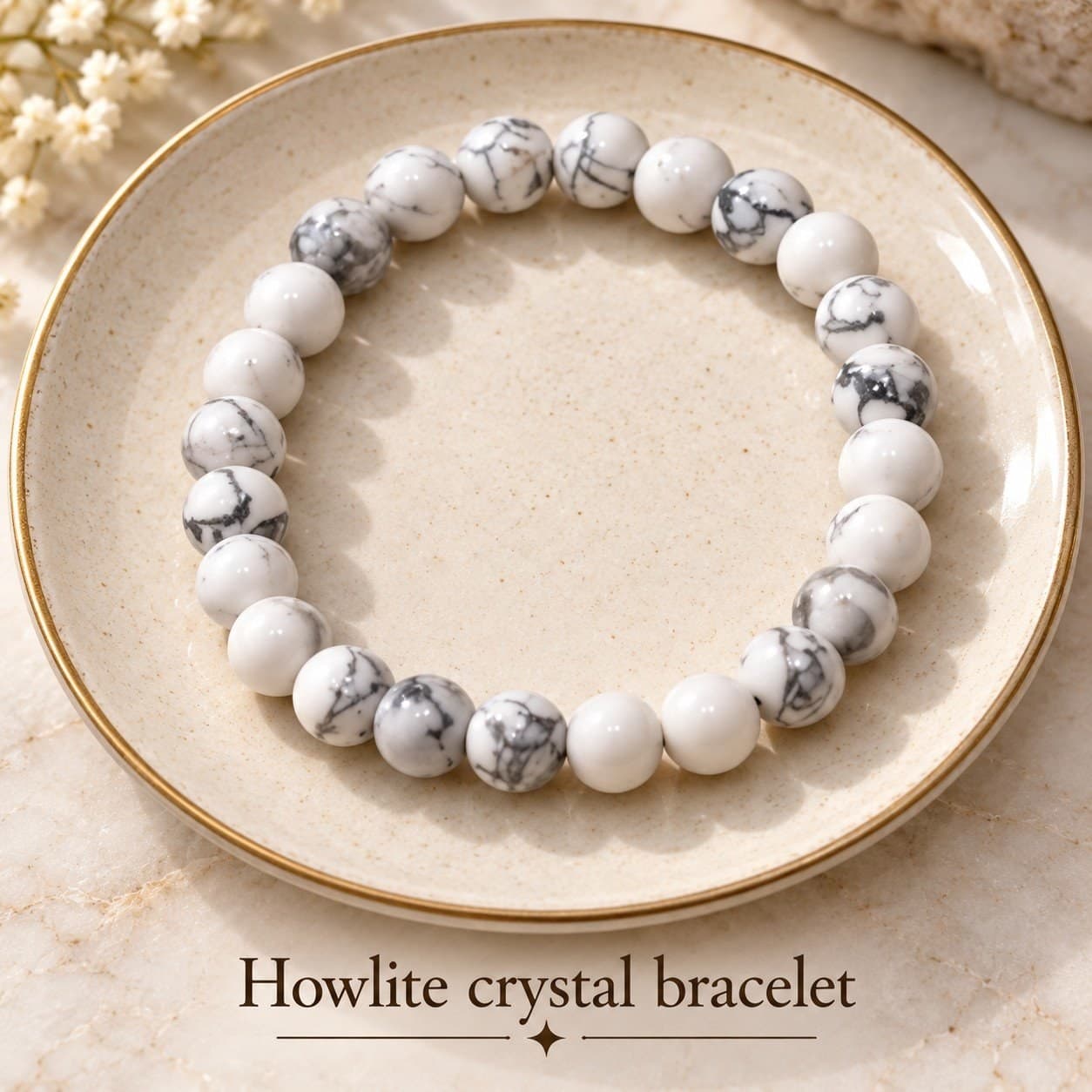 Howlite Crystal Bracelet - Image 1