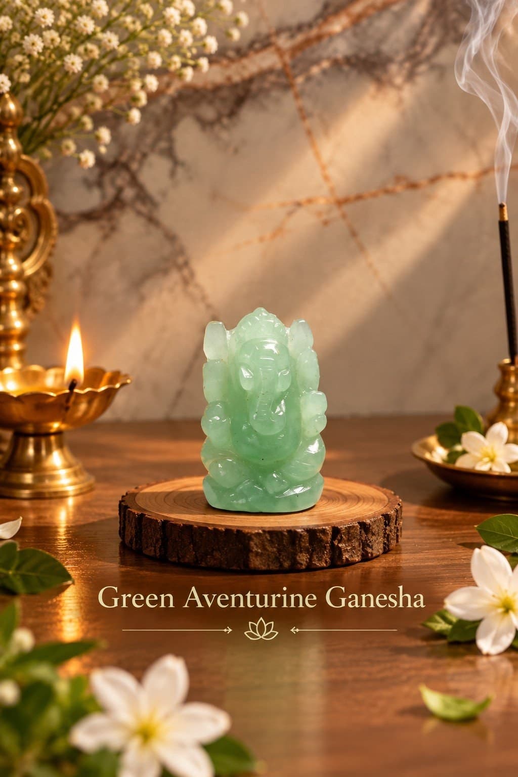 Green Aventurine Ganesha - Image 1
