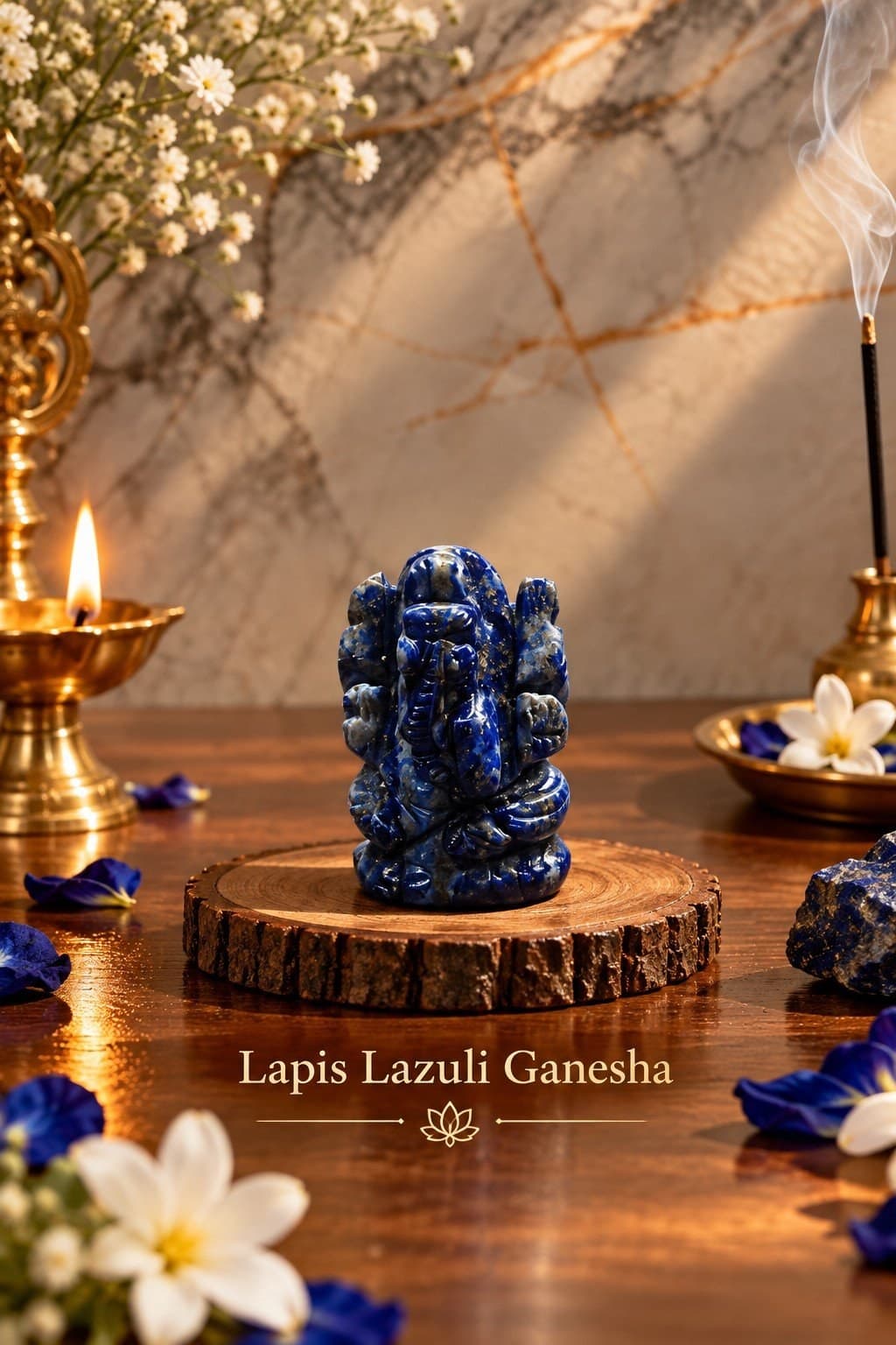 Lapis Lazuli Ganesha - Image 1