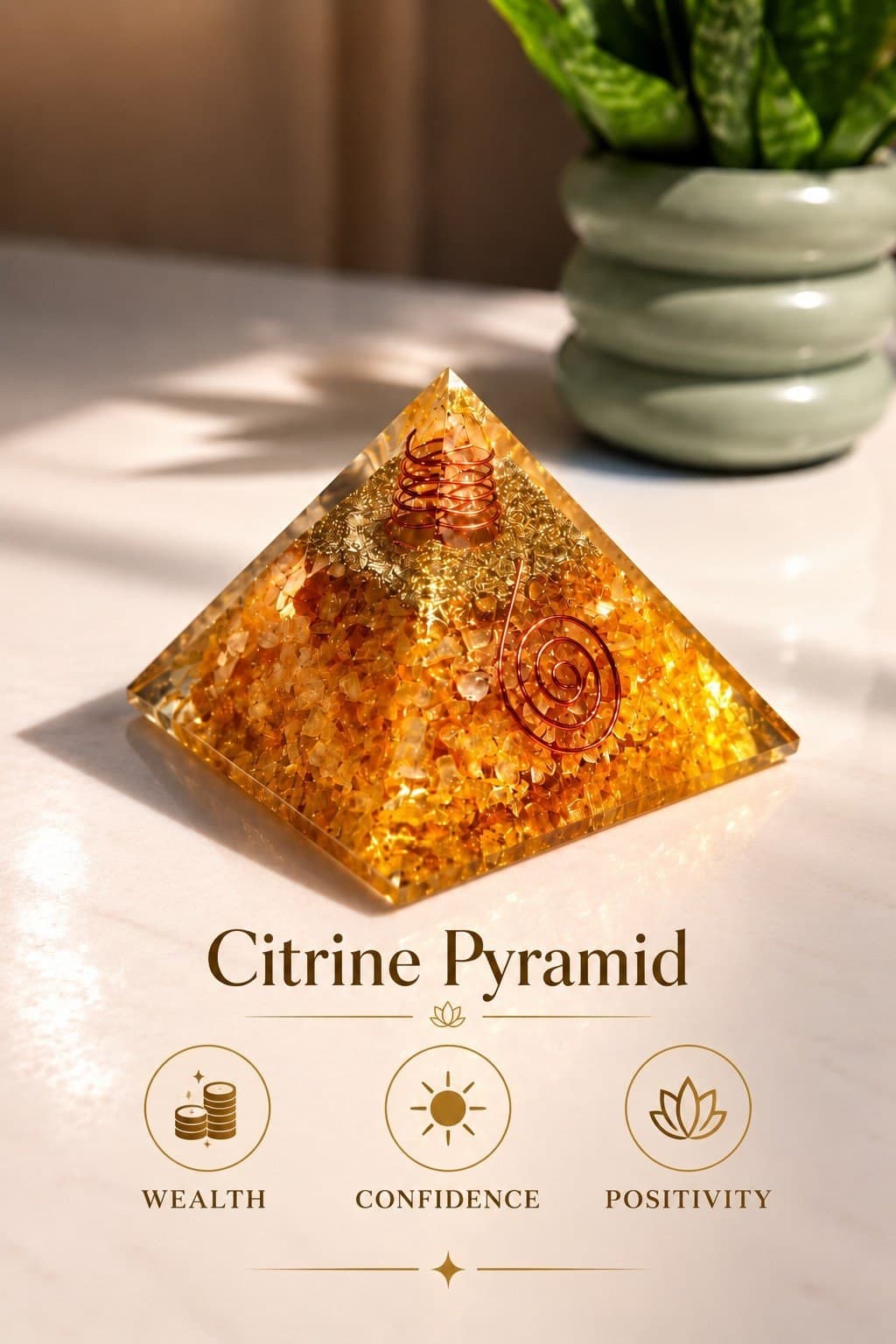 Citrine Orgone Pyramid - Image 1