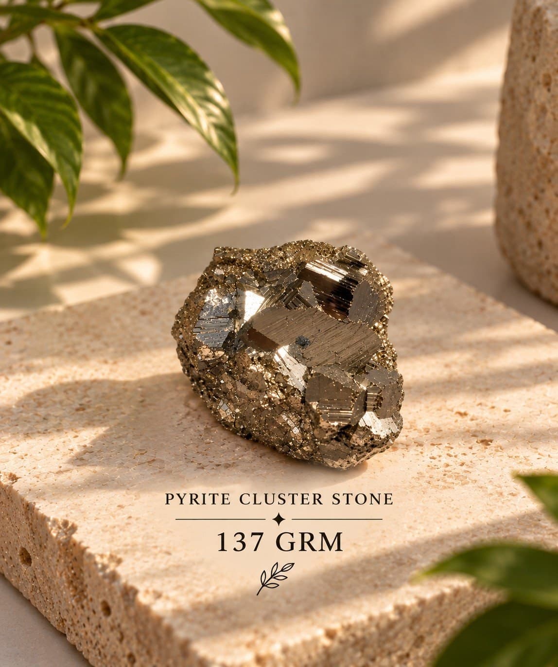 Pyrite Cluster Stone - 137 g - Image 1