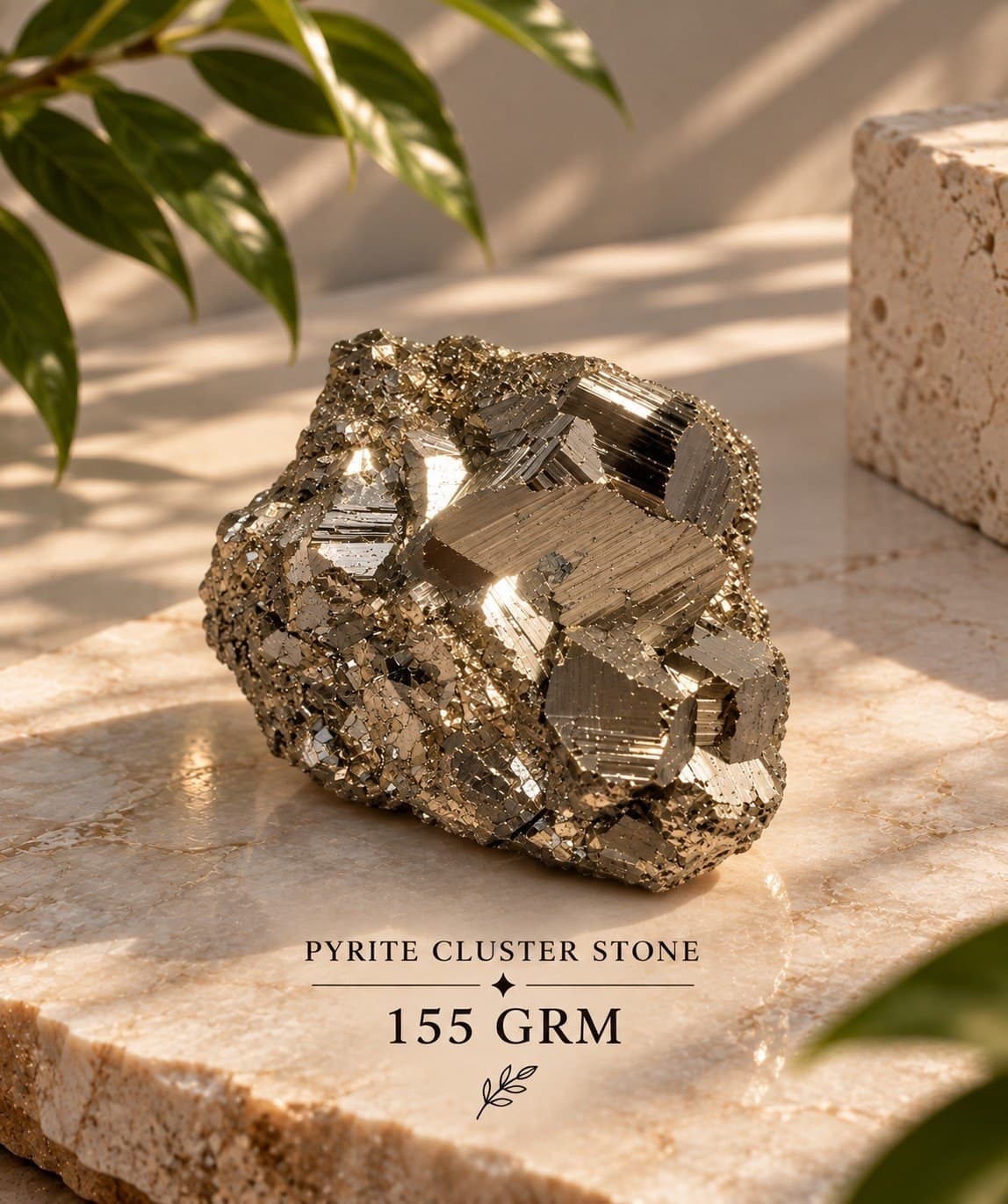 Pyrite Cluster Stone - 155 g - Image 1