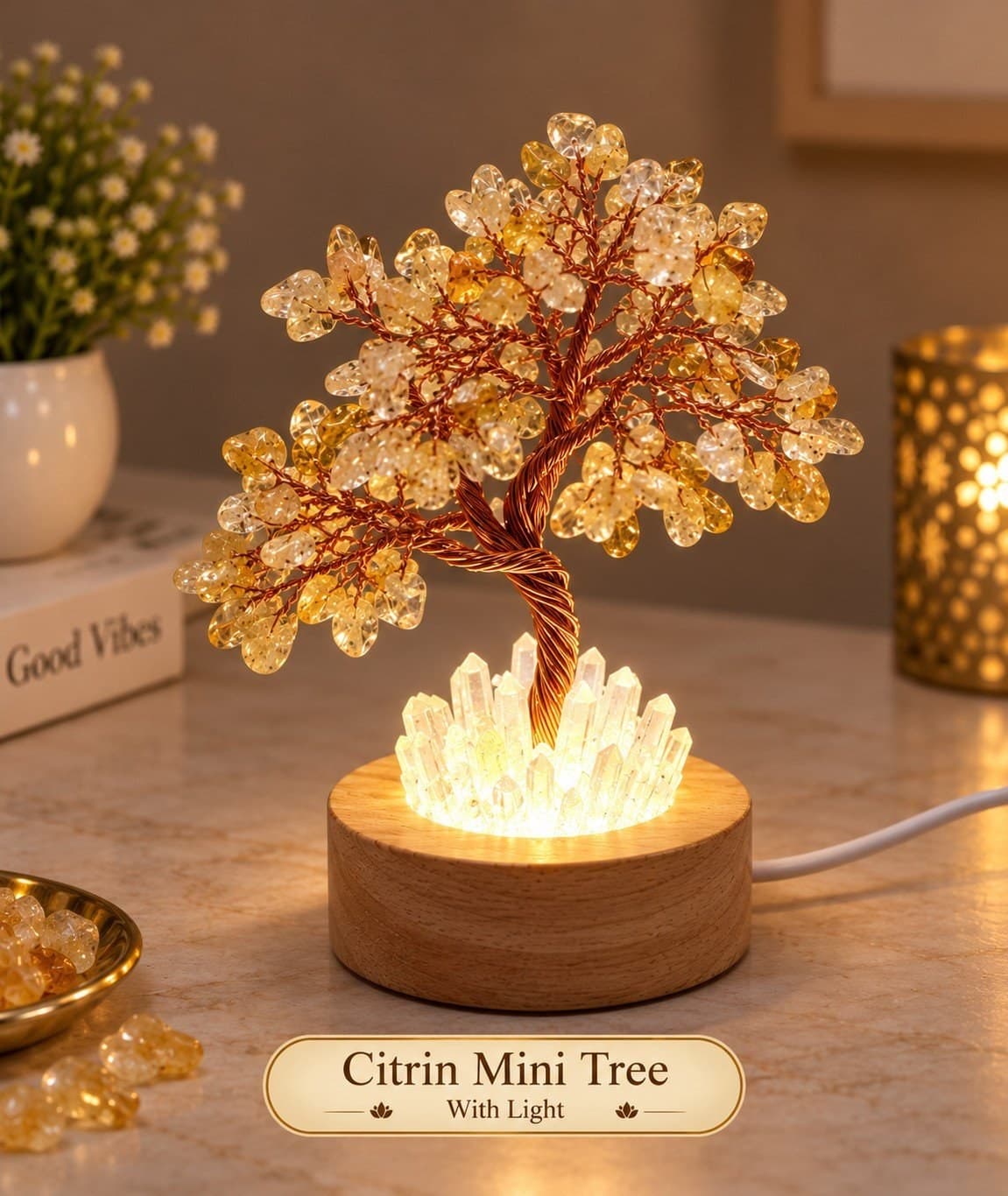 Citrine Tree With Light